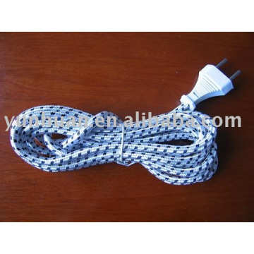 Ac Textile Power Cord for Steam Iron use cotton cable supply knit mesh braided electric wire lead